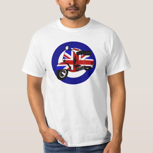 ターゲットのイギリスのモダンなスクーター Tシャツ (正面)