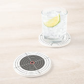 ターゲットの弾痕-中心点の射撃、発砲 コースター (側面)