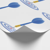 ターゲットをとらえたブルーダーツ ラッピングペーパー