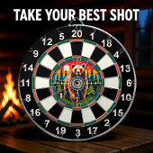 ターゲットオーバーレイ付き森林グリズリー ダーツボード