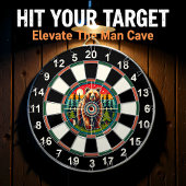 ターゲットオーバーレイ付き森林グリズリー ダーツボード