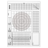 ターゲットライフルのクリップボード（スコアカード付） クリップボード (裏面)