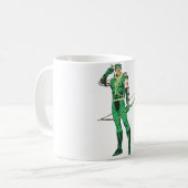 ターゲット付き緑の矢印 コーヒーマグカップ (正面左)