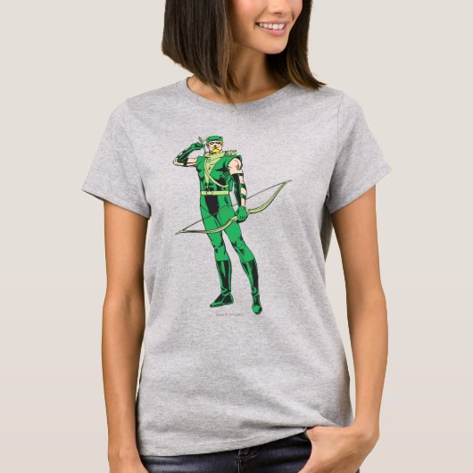 ターゲット付き緑の矢印 Tシャツ (正面)