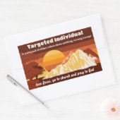 ターゲット個人カスタム文字応答 長方形シール (封筒)