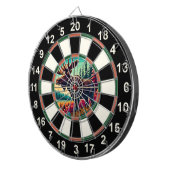 ターゲット内の〔雄ジカの〕枝角でマウスを移動 ダーツボード (正面右)