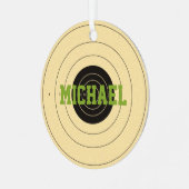 ターゲット射撃、 発砲パーソナライズされたオーナメント メタルオーナメント (正面左)