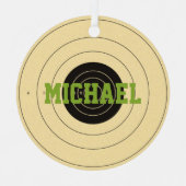 ターゲット射撃、 発砲パーソナライズされたオーナメント メタルオーナメント (正面)