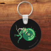 ターゲット2付き緑の矢印 キーホルダー (正面)