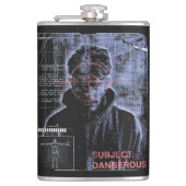 ターゲット – テクノ – ブルタリストストリートウェアデザイン フラスク (正面)