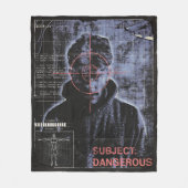 ターゲット – テクノ – ブルタリストストリートウェアデザイン フリースブランケット (正面)