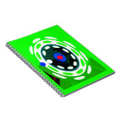 ターゲット、緑の抽象芸術アート ノートブック (右側)