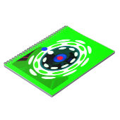 ターゲット、緑の抽象芸術アート ノートブック (左側)