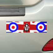 ターゲットUJのスクーターのライダー バンパーステッカー (車上)