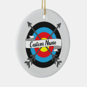 ターゲッパーソナライズされたトと矢印クリスマス飾り セラミックオーナメント (右)