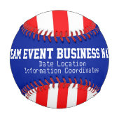 ターゲッモダントラウンドデル日が差すことパタパーソナライズされたーン 野球ボール (裏面)