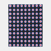 ターゲッモダントRounddel on市松模様に フリースブランケット (正面)