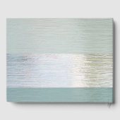 ターコイスシルバーシーガラスモノグラム結婚ズ ゲストブック (裏面)