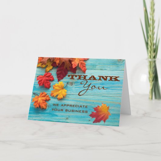 ターコイズありがとうございます サンキューカード (正面)