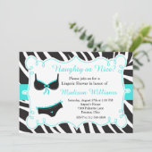 ターコイズいけなまたはナイスランジェリーブライダルシャワー 招待状 (スタンド正面)