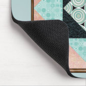 ターコイズおよびモモの基本的な砂時計 マウスパッド (コーナー)