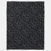 ターコイズおよび紫色音楽ノートのフリースブランケット フリースブランケット (正面)