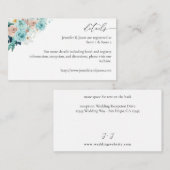 ターコイズおよび赤面ピンクフローラエンクロージャカード2 エンクロージャーカード (正面/裏面)