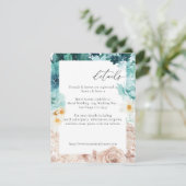 ターコイズおよび赤面ピンクフローラエンクロージャカード3-V2 エンクロージャーカード (スタンド正面)