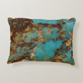 ターコイズおよび金ゴールド アクセントクッション (裏面)