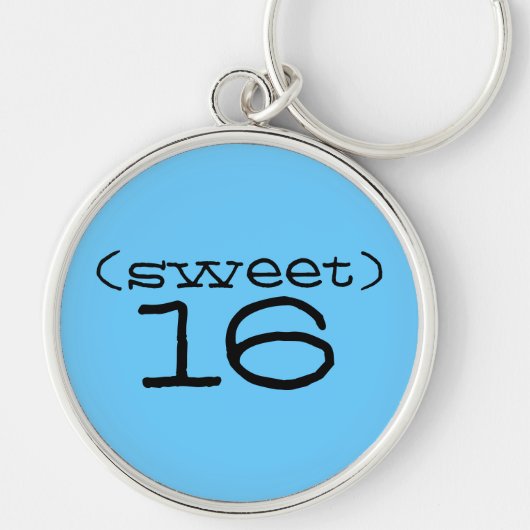 ターコイズおよび黒の菓子16 Keychain キーホルダー (正面)