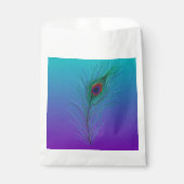 ターコイズからパープルへのペコの羽 フェイバーバッグ (正面)