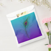 ターコイズからパープルピーコックフェザー フェイバーバッグ (封をした状態)