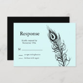 ターコイズが尻尾を振るRSVP 出欠カード (正面/裏面)