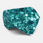 ターコイズきらきら光る、輝き、グリッター ネクタイ (ロール)
