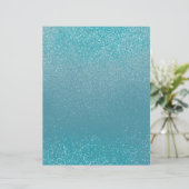 ターコイズきらめくグリッターダストスクラップ紙 (スタンド正面)