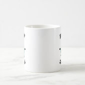 ターコイズでロックアウトとクロックアウト コーヒーマグカップ (中央)