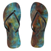 ターコイズとさび煙大理石抽象芸術 ビーチサンダル (ソール)