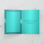 ターコイズとアクアの花柄II 感謝カード (内部)
