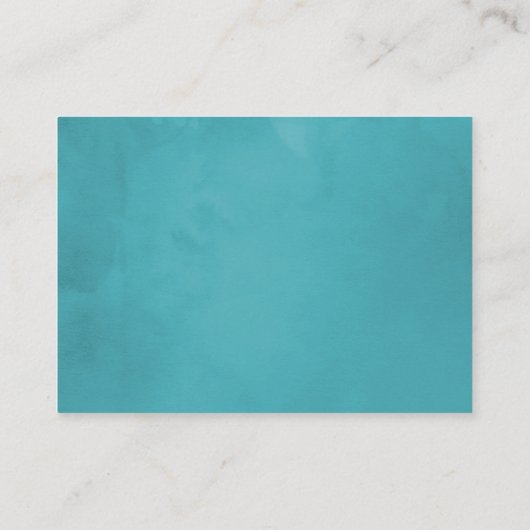 ターコイズとイエローフローラ結婚の宿泊 エンクロージャーカード (裏面)