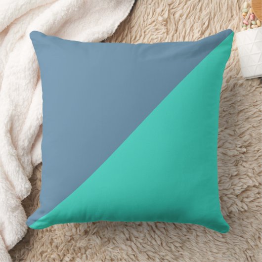 ターコイズとエアフォースの青無地の色 クッション (ブランケット)