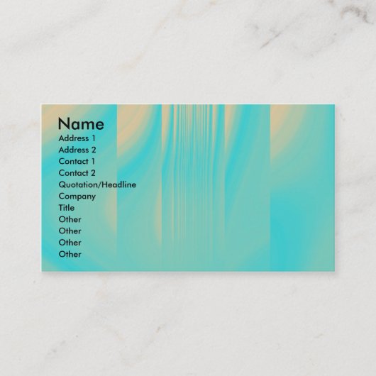 ターコイズとオ淡い色のレンジ 名刺 (正面)