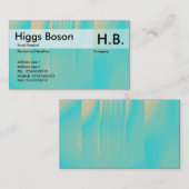 ターコイズとオ淡い色のレンジ 名刺 (正面/裏面)