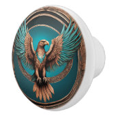 ターコイズとカッパーイーグル セラミックノブ (右)