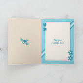 ターコイズとクリームとフォトミイラの誕生日 カード (内部)