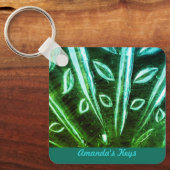 ターコイズとグリーンキーチェーン キーホルダー (正面)