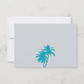 ターコイズとグレーの出発確認のボーディングパス メキシコ行き 出欠カード (裏面)