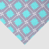 ターコイズとグレーの幾何学的パターン 薄葉紙 (詳細)