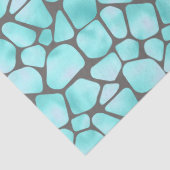 ターコイズとグレーキリンプリントデクページ 薄葉紙 (詳細)