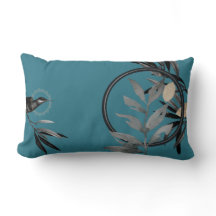 ターコイズとグレー芸術的の水色葉の