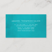 ターコイズとコーラルウォーター色フローラ ロイヤリティカード (裏面)